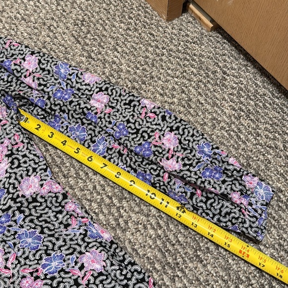 Loft Floral Ruchid Midi Dress Long Sleeve - Picture 6 of 11